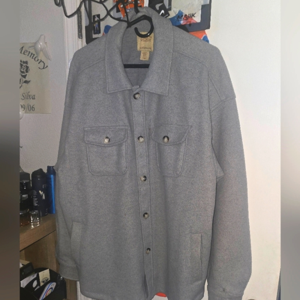 Gray Men's Jacket Peacoat